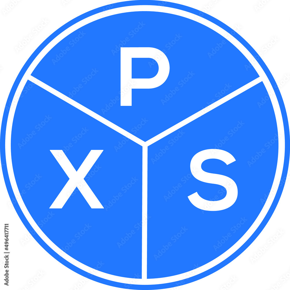 PXS letter logo design on white background. PXS creative circle letter logo concept. PXS letter design. PXS letter logo design on white background. PXS creative circle letter logo concept. PXS letter design.