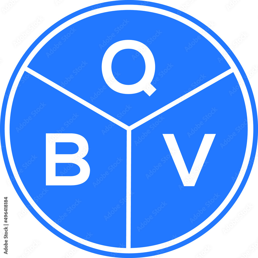 QBV letter logo design on white background. QBV creative circle letter logo concept. QBV letter design. QBV letter logo design on white background. QBV creative circle letter logo concept. QBV letter design.