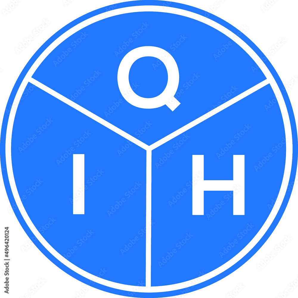 QIH letter logo design on white background. QIH creative circle letter logo concept. QIH letter design. QIH letter logo design on white background. QIH creative circle letter logo concept. QIH letter design.