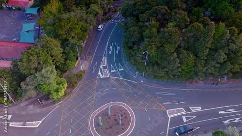 Aerial: Lopdell house in titirangi village, Auckland, New Zealand photo