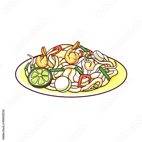 pad thai is a typical food from thailand