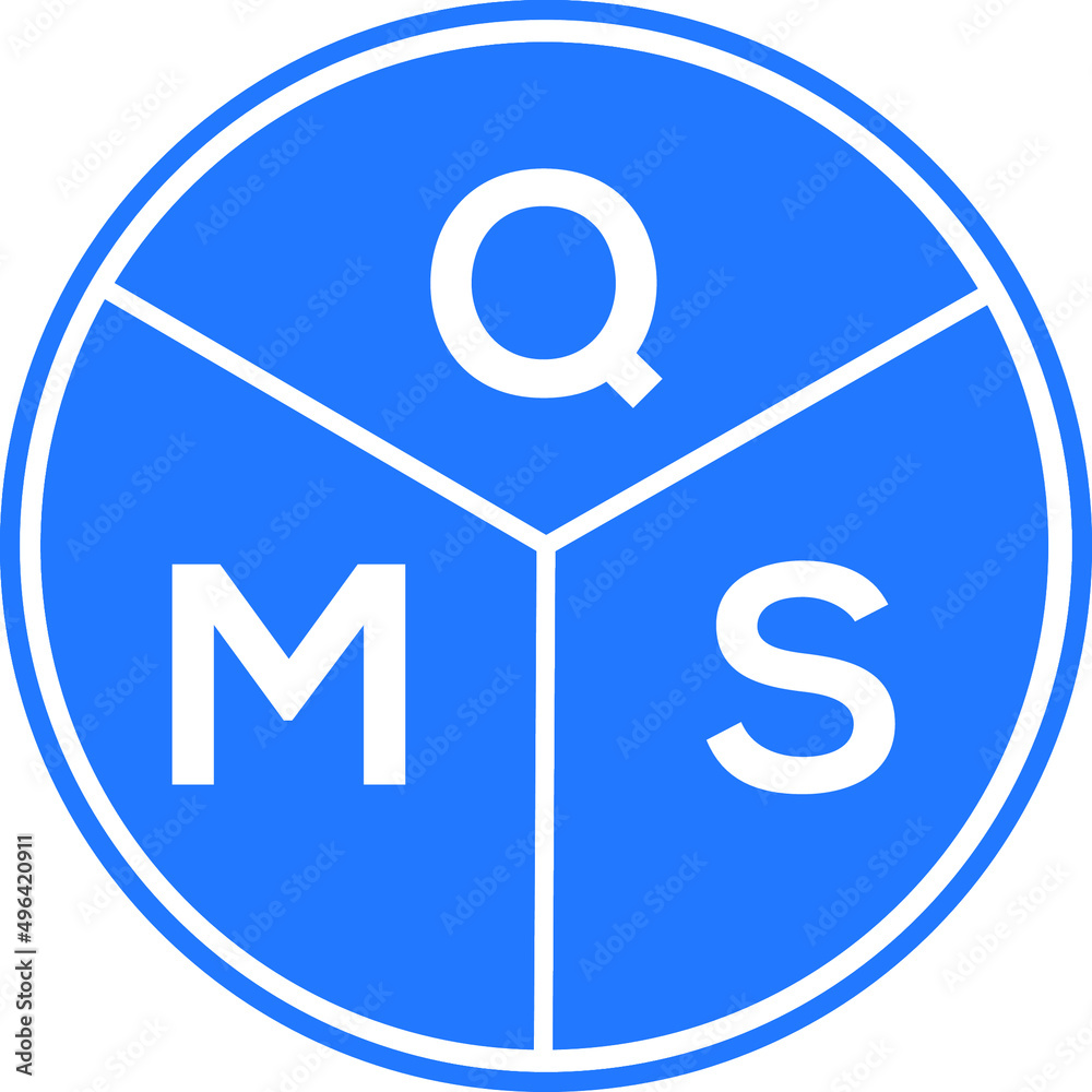 QMS letter logo design on white background. QMS creative circle letter logo concept. QMS letter design. QMS letter logo design on white background. QMS creative circle letter logo concept. QMS letter design.