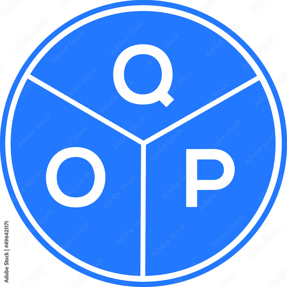 QOP letter logo design on white background. QOP creative circle letter logo concept. QOP letter design. QOP letter logo design on white background. QOP creative circle letter logo concept. QOP letter design.