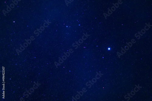 Stars on background of night starry sky. Milky Way, galaxies and universes on a dark blue background