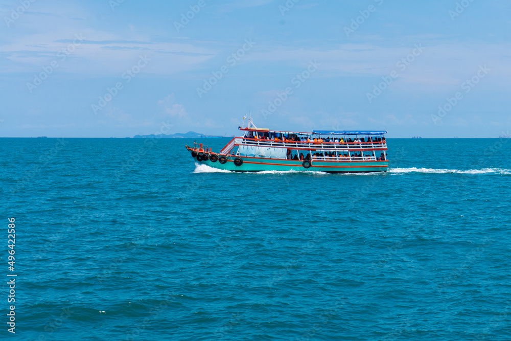 The ferry boat from Pattaya to Koh Larn island.PATTAYA, THAILAND.