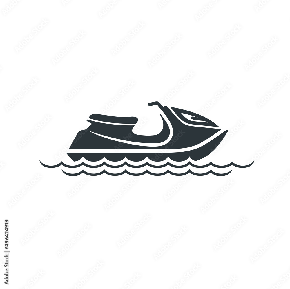 illustration of jet ski, vector art. illustration of jet ski, vector art.