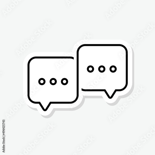 Discussion logo sticker isolated on white background