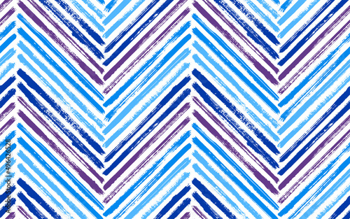 Brush stroke chevron zig zag seamless pattern.