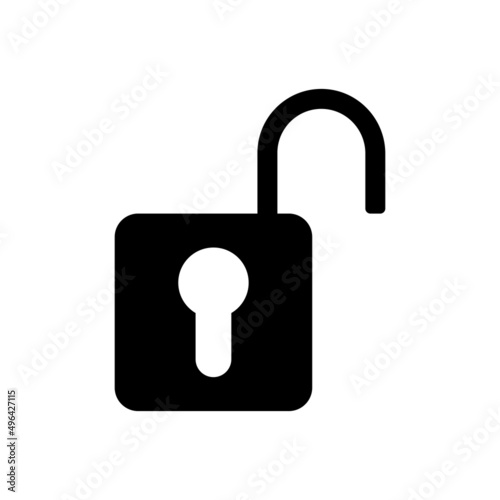 Wallpaper Mural Unlocked padlock vector icon on white background Torontodigital.ca