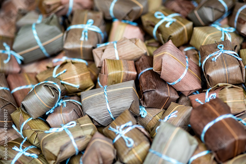 Zongzi a traditional dish of the Dragon Boat Festival in Yaoba Town of Sichuan photo