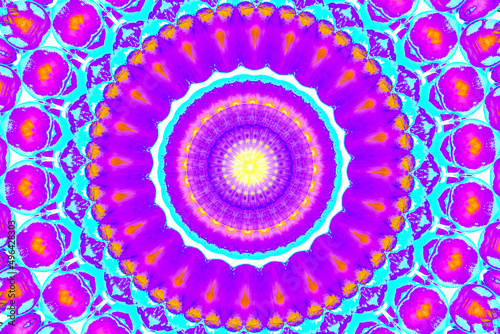 Abstract kaleidoscope background. Beautiful seamless kaleidoscope pattern. Texture of a purple mosaic.