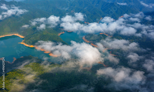 Guangxi wuzhou natural lake scenery photo
