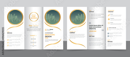 Creative corporate modern business trifold brochure template, trifold layout, letter, a4 size brochure.