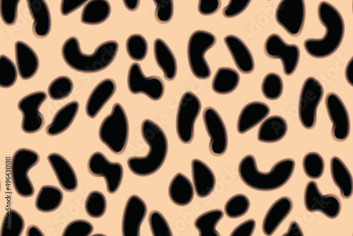 Leopard print design. Animal skin pattern. Vector illustration.