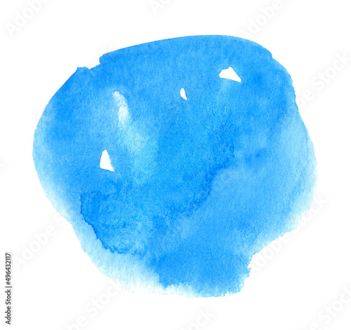 Foto Light blue watercolor shape