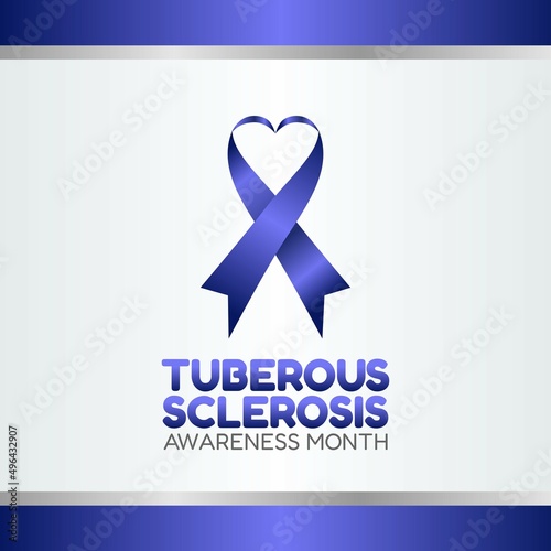 vector graphic of tuberous sclerosis awareness month good for tuberous sclerosis awareness month celebration. flat design. flyer design.flat illustration.