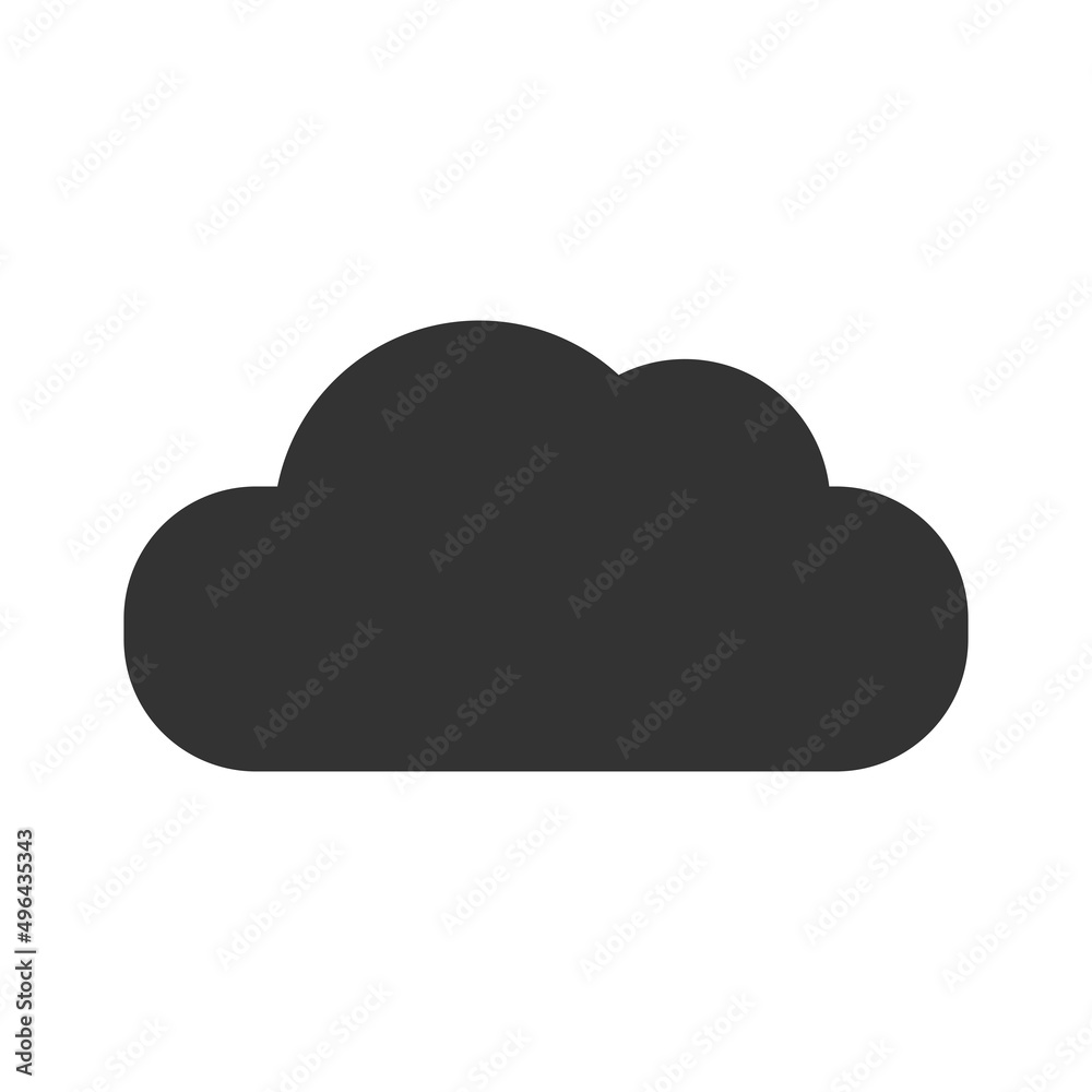 Cloud vector icon isolated on white background Cloud vector icon isolated on white background