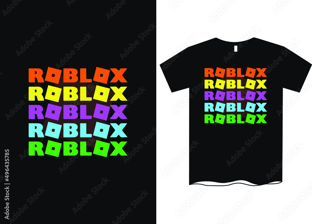 Roblox Colorful T Shirt Design vector de Stock | Adobe Stock