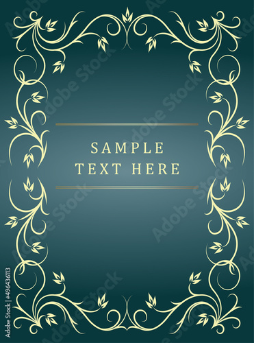 card template gothic vintage background