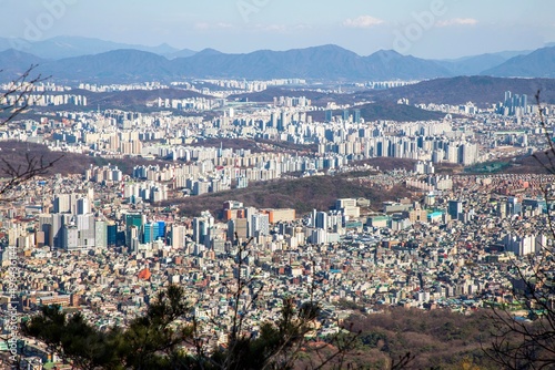 북한산에서 본 서울 전경