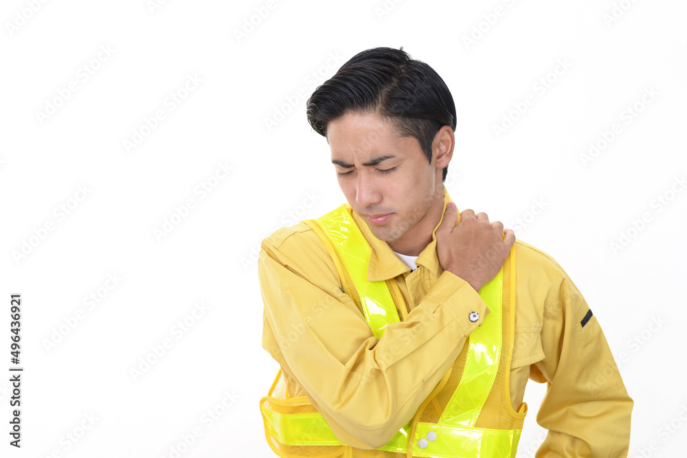 疲れた男性労働者