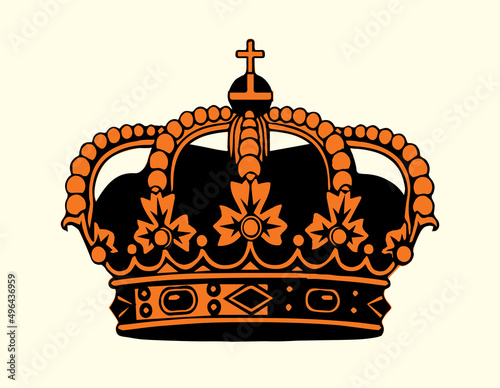 Crown symbol. Vector drawing icon
