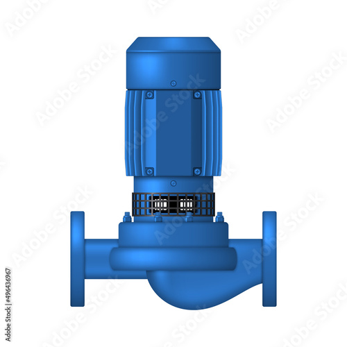 Centrifugal circulating pump isolated on white background. Vector illustration. photo