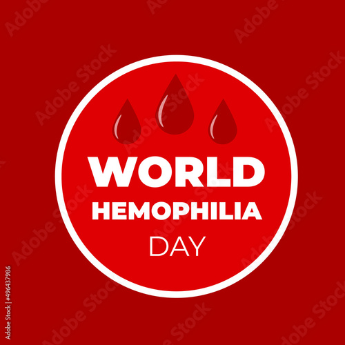 World Hemophilia Day. Medical typography poster. Easy to edit vector template for banner, flyer, sticker, etc