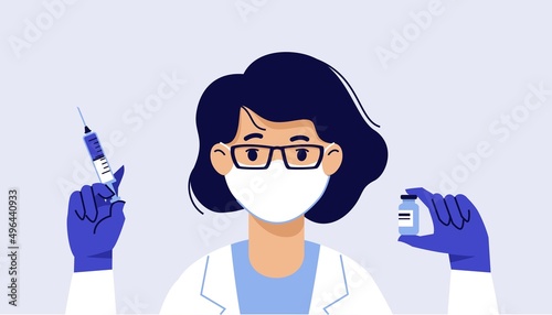 People vaccination concept for immunity health. Covid-19.