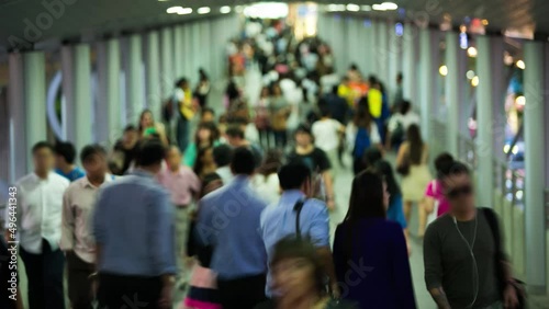 Wallpaper Mural Time lapse of crowded walking Torontodigital.ca