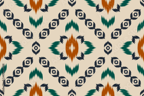 Abstract ethnic pattern art. Ikat seamless pattern traditional. American, Mexican style. Design for background, wallpaper, vector illustration, fabric, clothing, carpet, textile, batik, embroidery.