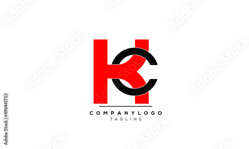 Alphabet letters Initials logo KC photo