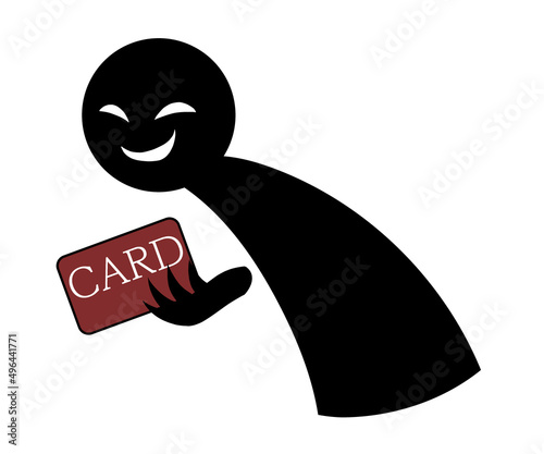 クレジットカードの不正利用のイメージのイラスト