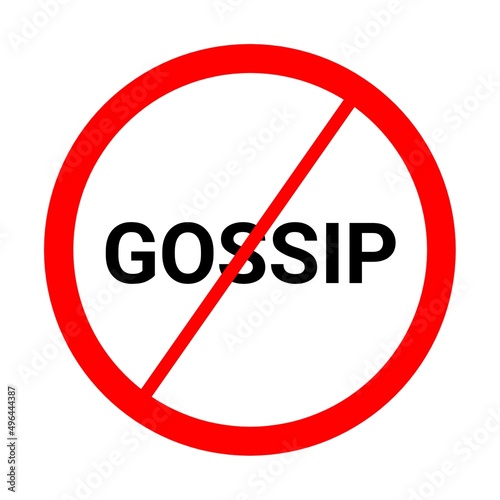 No gossip sign  photo