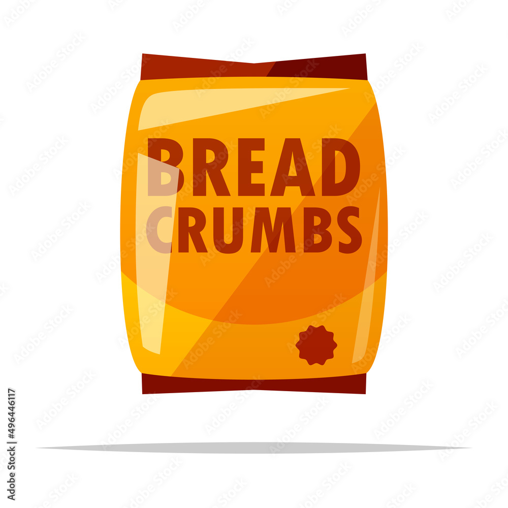 Bag of breadcrumbs vector isolated illustration Bag of breadcrumbs vector isolated illustration