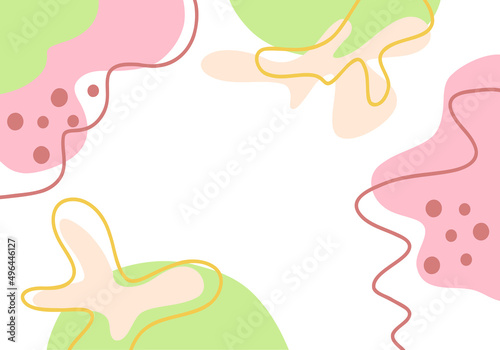 Modern simple background design template with abstract lines spots and dots