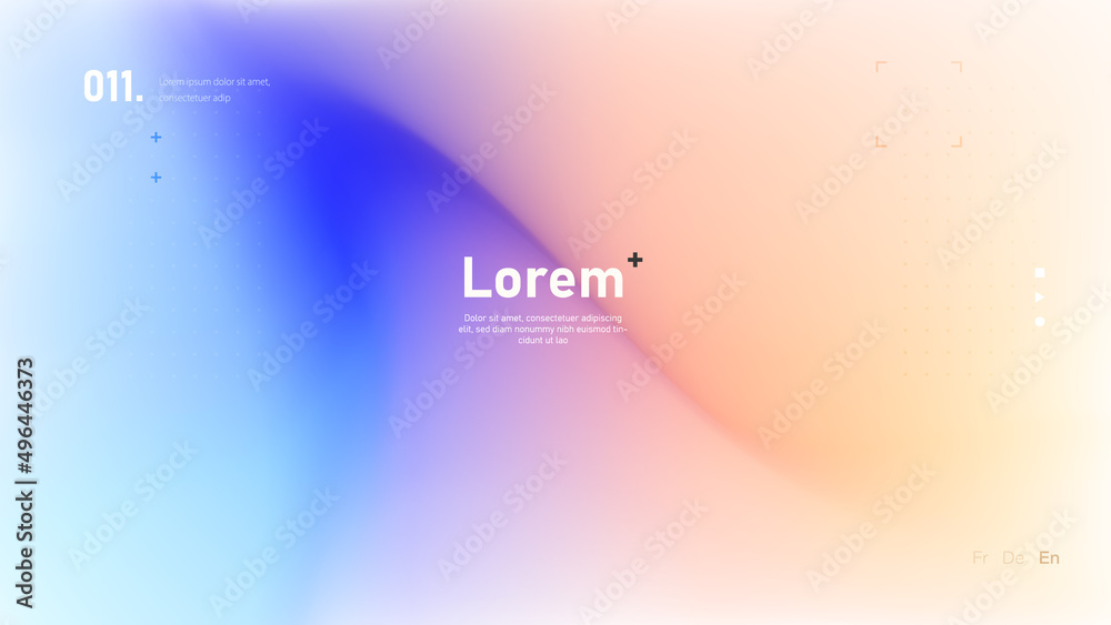 Colorful soft shapes background design. Modern bright wallpaper with colorful gradient shapes - obrazy, fototapety, plakaty 