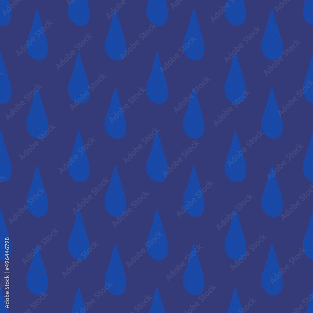 Rain seamless water drops pattern for textiles and packaging and gifts and cards and linens and kids Rain seamless water drops pattern for textiles and packaging and gifts and cards and linens and kids