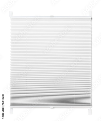 White roller blind pleated isolated, ready for your design or mockup.