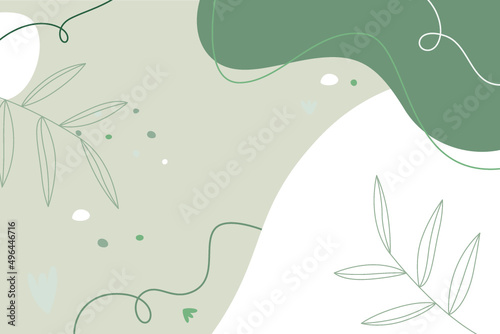 Soft nature background, cosmetics, natural beauty leaves 