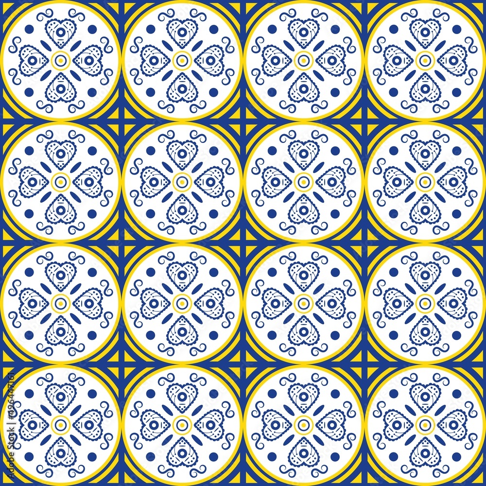Seamless geometric pattern in scandinavian style with flowers and graphic elements of trendy interior design. Vector illustration Seamless geometric pattern in scandinavian style with flowers and graphic elements of trendy interior design. Vector illustration
