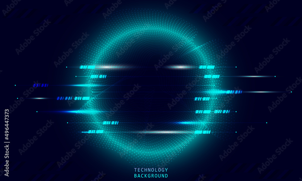 Abstract technology concept particle connection background with blue lights. Abstract technology concept particle connection background with blue lights.