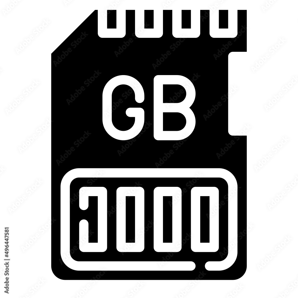 MEMORY CARD glyph icon,linear,outline,graphic,illustration MEMORY CARD glyph icon,linear,outline,graphic,illustration