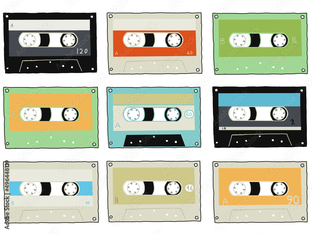 Fototapeta premium カセットテープセット