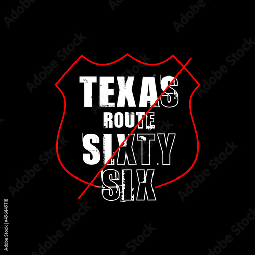 texas 66 typography for print t shirt vector
