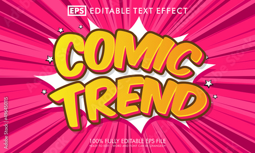 Comic pop art editable text effect