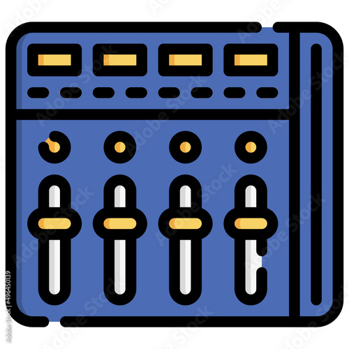 FADER filled outline icon,linear,outline,graphic,illustration