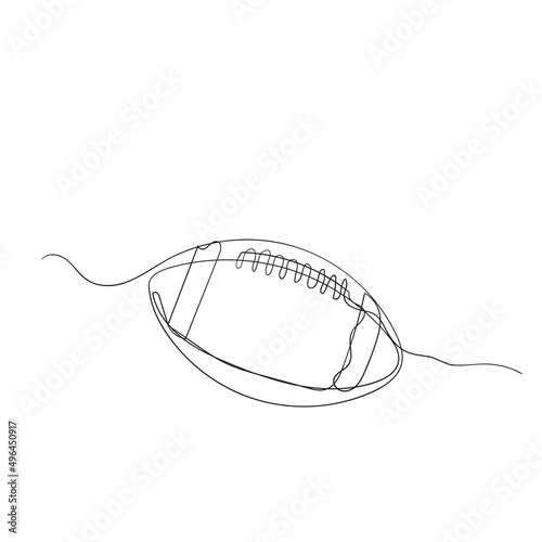 continuous line drawing american football illustration drawn isolated