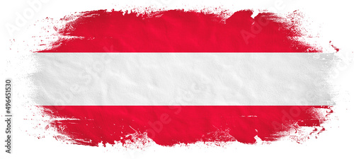 Austria background pattern template - Abstract brushstroke paint brush splash in the colors of austrian flag, isolated on white texture