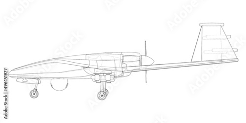 Military Predator Drone. Vector © cherezoff